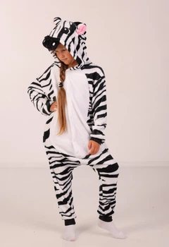 Пижама Кигуруми Kigurumi Зебра Для Детей И Подростков Черно-белый 145-155 см. (2017)