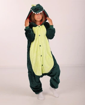 Піжама Кігурумі Kigurumi Динозавр Дино Дракон Для Дітей І Підлітків Зелений 110-120 см. (2019)