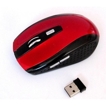 Беспроводная компьютерная оптическая мышь Wireless Mouse G-109 Красная USB адаптер без установки драйвера для ноутбука и компьютера 4 кнопки и колесико + кнопка изменения DPI (45792)