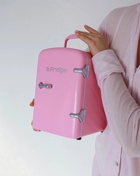 Холодильник для косметики B.FRIDGE с ретро ручкой 4 литра розовый