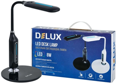 Настільна світлодіодна лампа Delux TF-510 8 Вт чорна (90018128)
