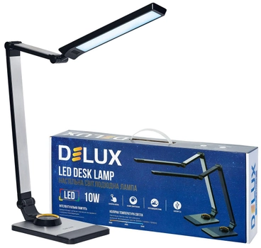 Настільна світлодіодна лампа Delux TF-520 10 Вт срібляста (90018130)