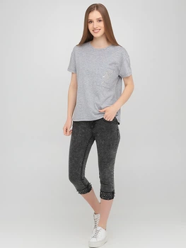 Капрі однотонні графітові кежуали Vero Moda 314135007 S (90498S) Чорний