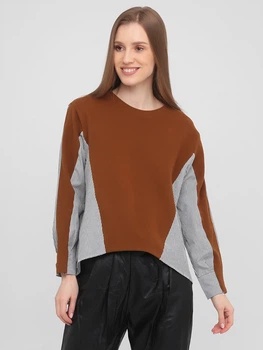 Cвітшот смужка кежуал BEBE PLUS 24367 L (76460L) Полоска