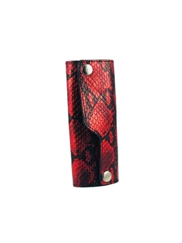 Ключница женская кожаная DeKOL 040085-60zp красная змея