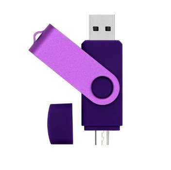 Флешка Jaster Plaine 64Gb Purple OTG USB - Micro USB Flash Drive фиолетовая
