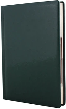 Ежедневник недатированный Optima Gloss А5 320 страниц в линию Зеленый (O25402-04)
