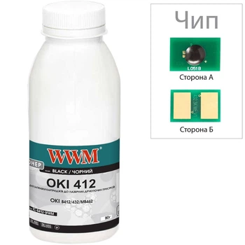 Тонер и Чип для OKI Black (45807106) WWM Black 250г TC-B412-WWM
