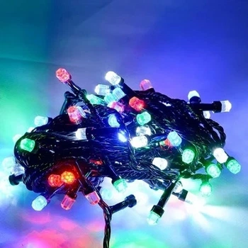 Гирлянда светодиодная 500 LED 25 м с контроллером 8 режимов мигания (82063-Нов) Мультицвет