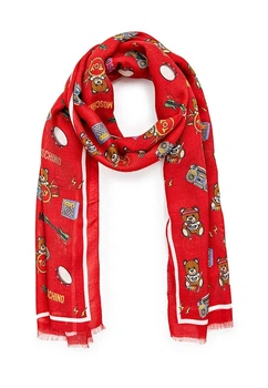 Шарф Moschino женский красный (3313-4)