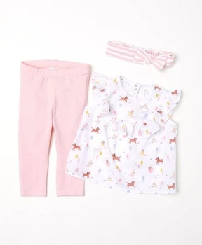 Комплект (сарафан+ легінси + повязка) H&M 68см Рожевий (0666360001)