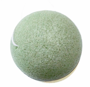 Спонж CS031 Конжаковый, 75*35, зеленый чай, крафтовая упаковка (Konjac конняку) Cosmo Shop
