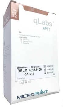 Тест-полоски Micropoint АЧТВ qLabs 12 шт (QS-9 Pro)