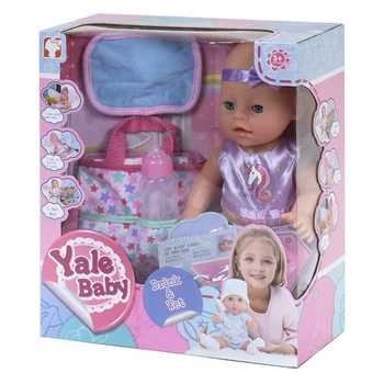 Пупс интерактивный Yale Baby No724C для девочки функциональный 32 см с аксессуарами