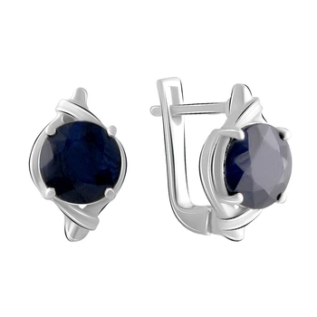 Серебряные серьги с натуральным сапфиром 4.442ct (2073499)
