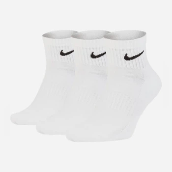 Набір жіночих шкарпеток коротких бавовняних Nike U Nk Everyday Cush Ankle SX7667-100 34-38 (S) 3 пари Білий (888407236143)