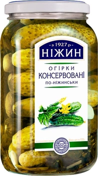 Огірки Нежин (Ніжин) консервовані по-ніжинськи 920 г (4823006801800)