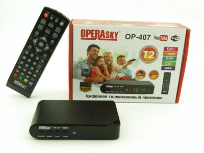 TV тюнер Т2 цифровий ефірний приймач USB Operasky OP-407 Чорний
