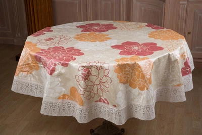 Скатерть "DAMASK" на флизелиновой основе MEIWA круг 150 см (364/1)