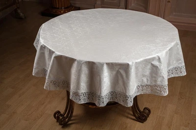 Скатертина "DAMASK" на флізеліновій основі MEIWA коло 180 см (365/1)