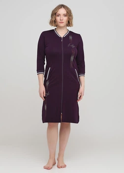Халат Wild Love XL баклажановый 82399
