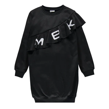 Платье для девочки с логотипом Mek 193MIIM008-290 черный 170