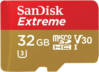 Карта памяти SanDisk microSDHC Extreme V30 32GB C10 UHS-I U3 (SDSQXAF-032G-GN6GN)