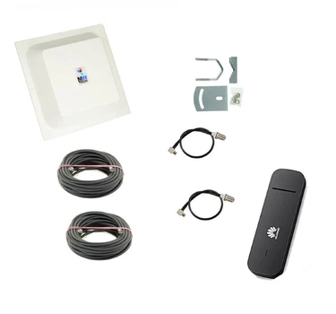 4G комплект "Загородный" - USB Huawei E3372 + MIMO антенна RNet 1700-2700 17 ДБ с кабелем и переходниками