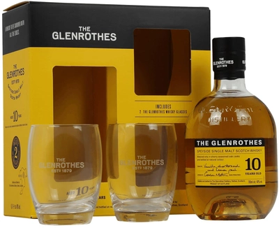 Виски Glenrothes 10 лет выдержки 0.7 л 40% с 2 стаканами (3068680213001)