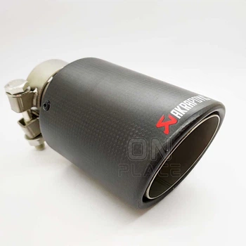 Насадка на глушитель Akrapovic одинарная 53мм-175мм (JB) | Карбоновая насадка на выхлопную трубу