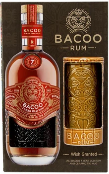 Ром Bacoo 7 років витримки 0.7 л 40% + склянка (015918050597)