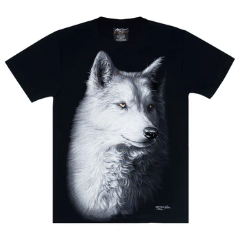 Футболка White Wolf (світиться в темряві) (Rock Chang, High Definition HD-glow in the dark), Розмір M
