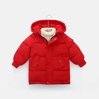 Куртка детская однотонная с капюшоном Basic Kids 130см Красный (12668)