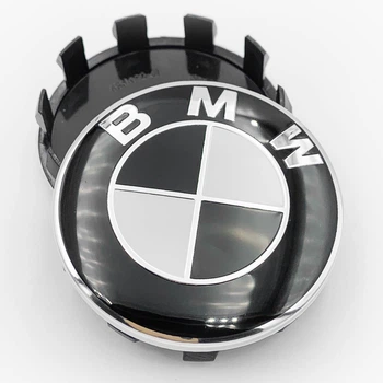 Колпачки (заглушки) в литые диски BMW (БМВ) 56 мм Черно Белые CountryMan