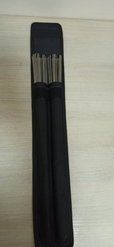 Даосский железных веник с нержавейки для масажа BIGмагазин на 40 прутиков диаметром 2мм в черном чехле