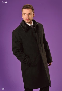 Пальто мужское зимнее West-fashion L-09 черное 54,182