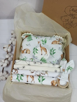 Набор пеленок для новорожденных a.l.babybox Косули Белый