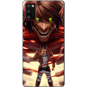 Силиконовый бампер чехол Candy для Samsung A41 Galaxy A415F с аниме Attack on Titan