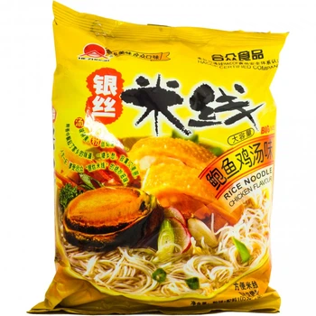Рисовая вермишель быстрого приготовления со вкусом курицы и моллюсков Hezhong 105г