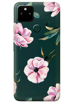 Силіконовий чохол iSwag для Google Pixel 5A 5G з малюнком - Півонії (ISGP5A58)