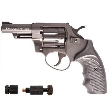 Револьвер под патрон Флобера Safari РФ-431м пластик + Обжимка патронов Флобера в подарок