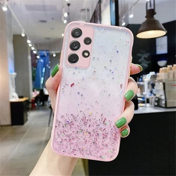 Чохол Stardust з кольоровими бортиками для Samsung A52 Рожевий