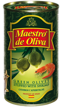 Оливки зелені з креветкою Maestro de Oliva 300 г