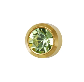 Серьги для ушей R208 завальцованы август-хризолит