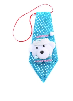 Галстук Kid friends Новогодние украшения 20х8 см голубое (NY-41-02)