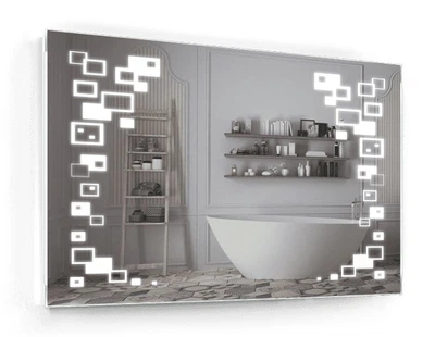 Зеркало в ванную IP67 с подсветкой Smart Mirror сенсорное Imola SK 80х80 см влагостойкое
