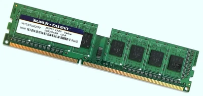 Оперативная память Super Talent DDR3 2Gb 1333MHz PC3-10600U CL9 1Rx8 (W1333UA2GV) Б/У