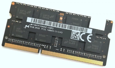 Оперативная память для ноутбука Micron SODIMM DDR3L 8Gb 1866MHz 14900s 2Rx8 CL13 (MT16KTF1G64HZ-1G9P2) Б/У