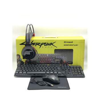 Комплект ігровий WOW CP-009 4в1 з RGB підсвічуванням (Клавіатура, миша, навушники, килимок)