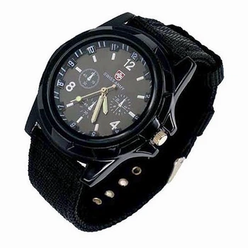 Армейские наручные часы Swiss Army Watch кварцевые Black